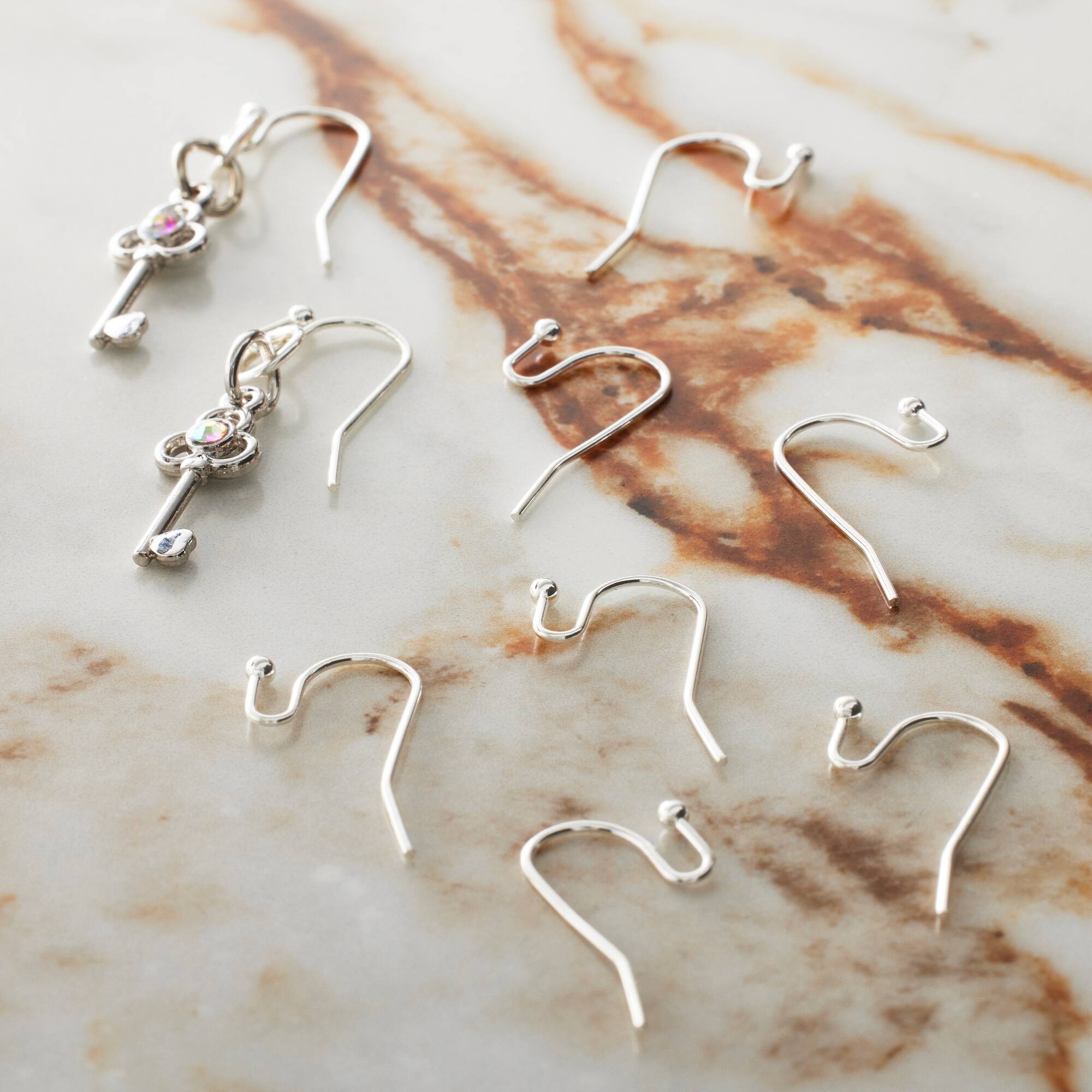 12 Packs: 30 ct. (360 total) Silver Earring Fish Hooks with Bend by Bead Landing™